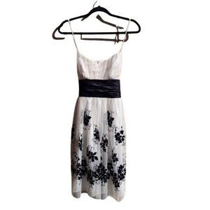 Vtg Netted Overlay Velvet Embossed Floral Empire Satin Tie Dress Sz 9/10